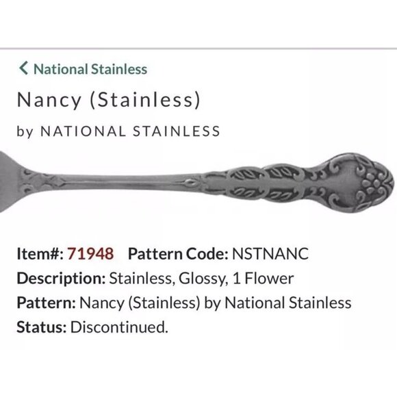 National Stainless "Nancy" Pattern  Flatware Knives Spoons Forks JAPAN 27 PCS - Picture 2 of 5